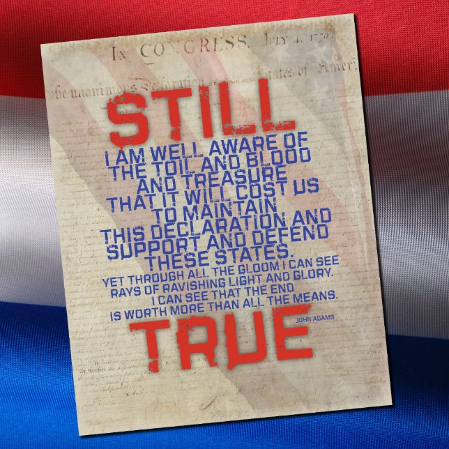 POSTER TOUJOURS VRAI QUOTE DE JOHN ADAMS AMERICA (Créateur téléchargé)