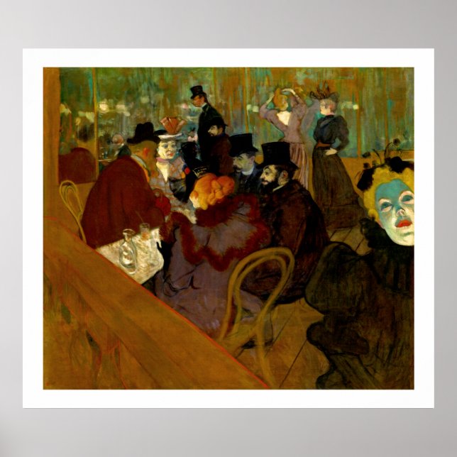 Poster Toulouse-Lautrec : Au Moulin-Rouge (Devant)