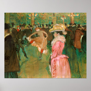 Poster Toulouse-Lautrec - Au Rouge, la danse