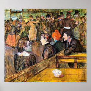 Poster Toulouse-Lautrec - chez Moulin de la Gallette