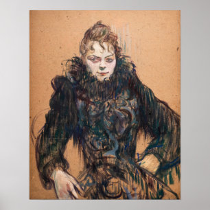 Poster Toulouse-Lautrec - Femme avec un Boa Noir