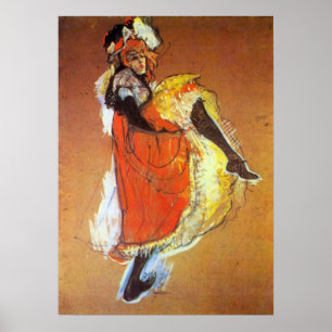 Poster Toulouse-Lautrec - Jane Avril Dancing