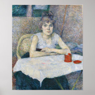 Poster Toulouse-Lautrec - Jeune Femme À Une Table 'Poudre