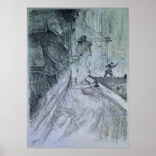Poster Toulouse-Lautrec - La Loge, une représentation de