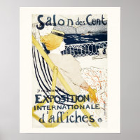 POSTER : TOULOUSE LAUTREC : SALON DES CENT : 1896
