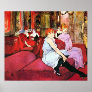 Poster Toulouse-Lautrec - Salon in the Rue de Moulins
