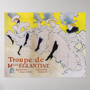 Poster Toulouse-Lautrec - Troupe de Mlle Eglantine