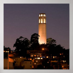 Poster Tour Coit la nuit