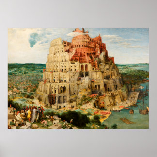 Poster Tour de Babel de Pierre Bruegel l'Ancien