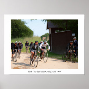 Poster Tour de France 1903 Première Course Couleur Redux