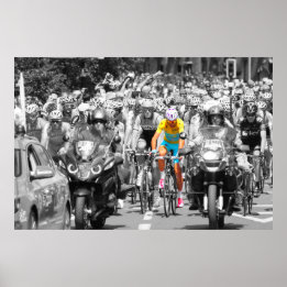 Poster Tour de France Jaune Jersey Peloton Course cyclist