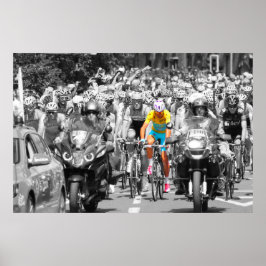 Poster Tour de France Jaune Jersey Peloton Course cyclist