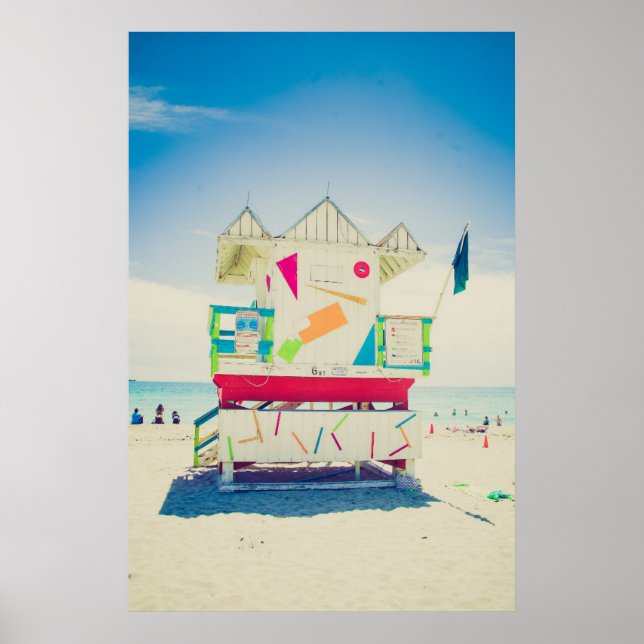 Poster Tour de garde | South Beach, Miami (Devant)