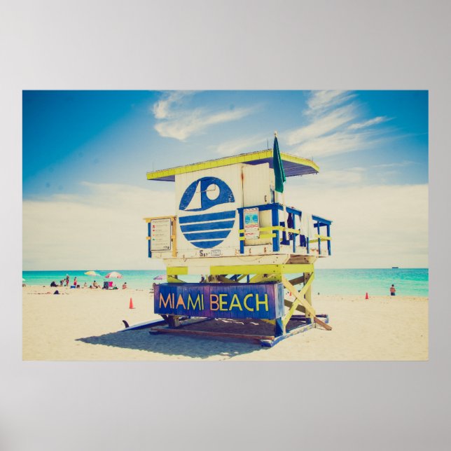Poster Tour de garde | South Beach, Miami, Fl (Devant)