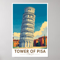 Tour de Pise Italie Voyage Art Vintage