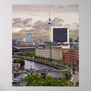 Poster Tour de télévision (Fernsehturm), Berlin, Panorami