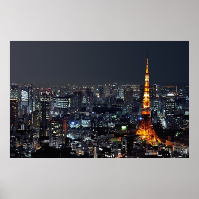 Poster Tour de Tokyo par nuit :: (Devant)