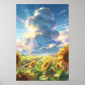 Poster Tour d'été Tournesols et Sky Express