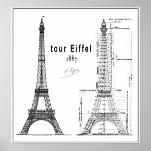 POSTER TOUR EIFFEL 1887