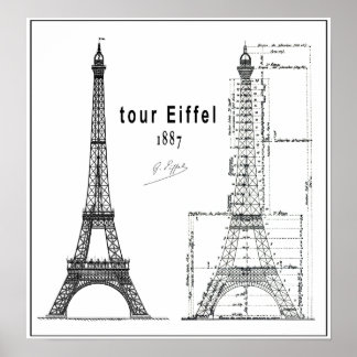 POSTER TOUR EIFFEL 1887