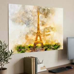 Poster Tour Eiffel à Paris au coucher du soleil nr1