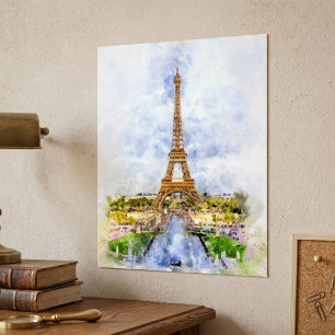 Poster Tour Eiffel à Paris au coucher du soleil nr2