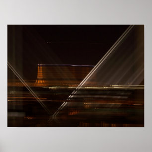 Poster Tour Eiffel à travers le ciel nocturne