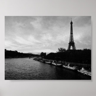 Poster Tour Eiffel Black and White