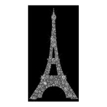 Tour Eiffel Cristaux Swarovski gris argent Paris