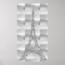 Tour Eiffel Cristaux Swarovski gris argent Paris