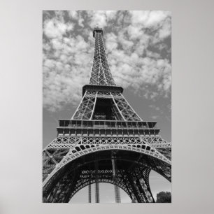 Poster Tour Eiffel en noir et blanc