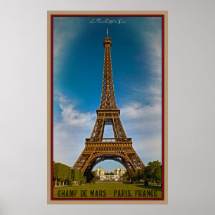 Poster Tour Eiffel et Champ de Mars