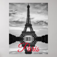 Tour Eiffel Noir Blanc Paris Voyage en Europe