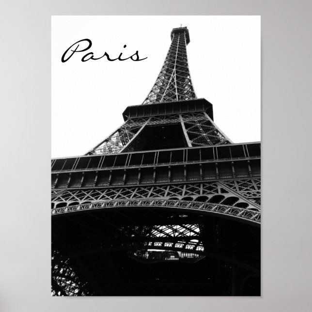 Poster Tour Eiffel noir et blanc 2 (Devant)