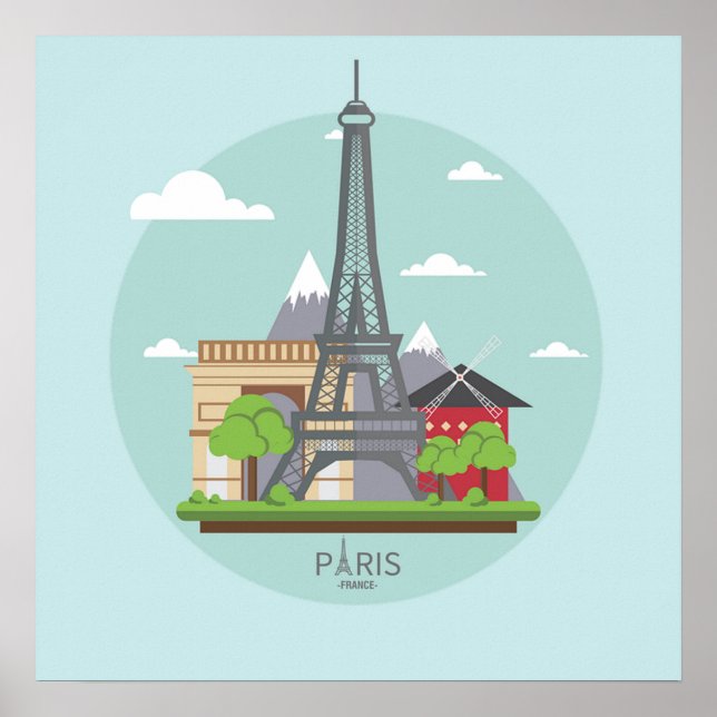 Poster Tour Eiffel Paris (Devant)
