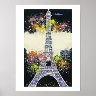 Poster Tour Eiffel Paris, Cadeau de voyageur