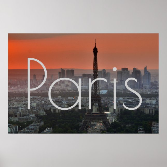 Poster Tour Eiffel Paris Europe Travel (Devant)