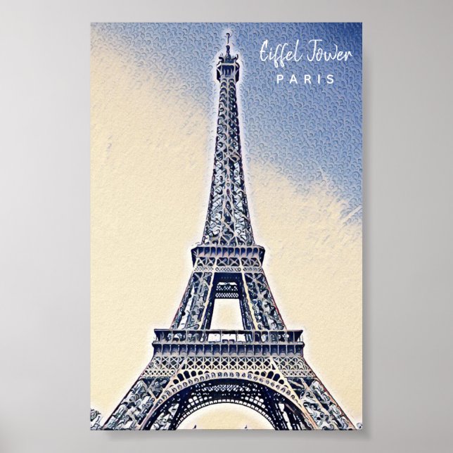 Poster Tour Eiffel Paris France (Devant)