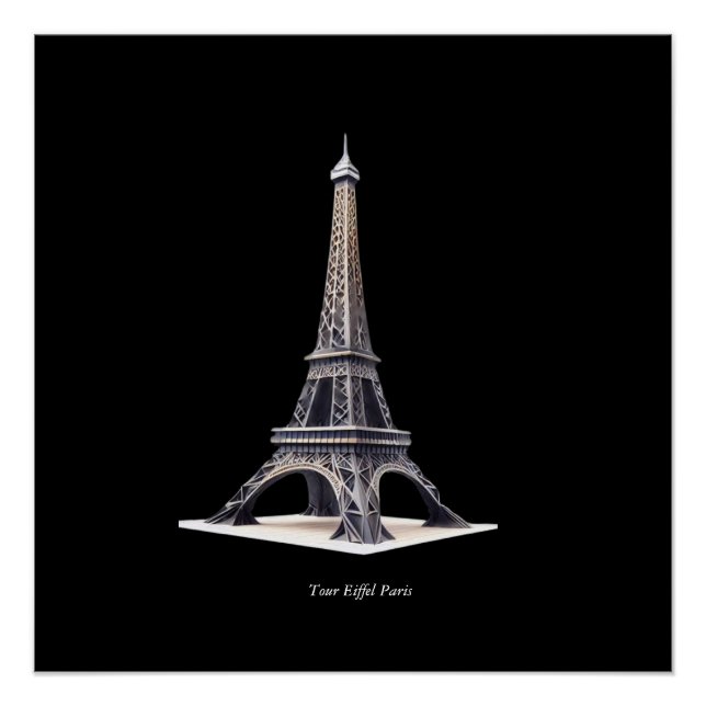 Poster Tour Eiffel Paris France (Devant)