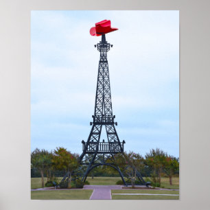 Poster Tour Eiffel, Paris, Texas