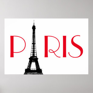 Poster Tour Eiffel Paris Voyage