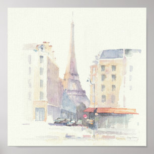 Poster Tour Eiffel   Paris Watercolor