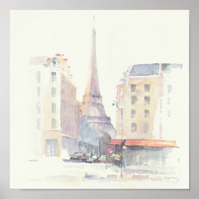 Poster Tour Eiffel | Paris Watercolor (Devant)