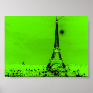Poster Tour Eiffel verte Lime