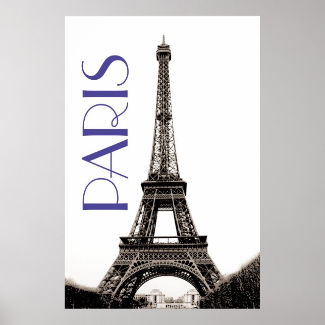 Poster Tour Eiffel vintage Paris Travel (Devant)