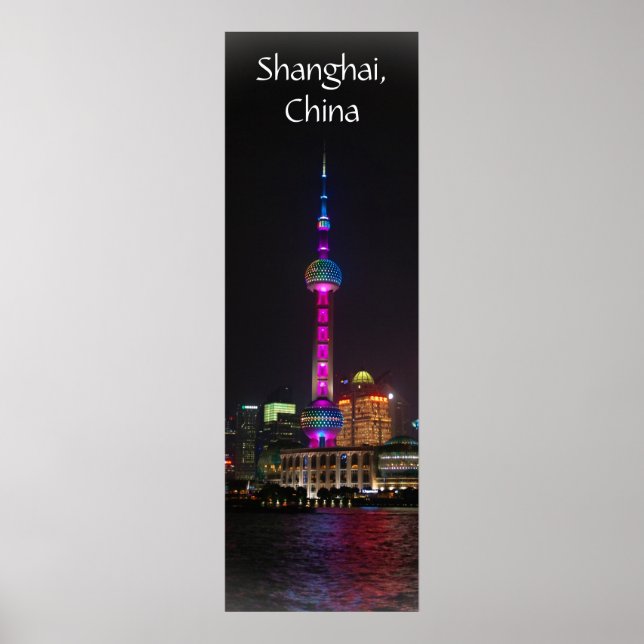 Poster Tour Perle Orientale - Shanghai, Chine - 12x36 (Devant)