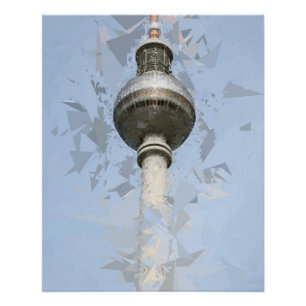 Poster Tour télévisuelle Fernsehturm Berlin, Allemagne