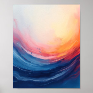 Poster Tourbillon abstrait de chaleur et de profondeur