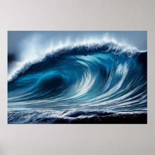 Poster Tourbillon Bleu