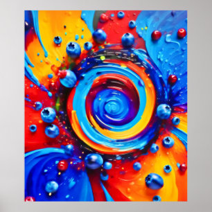 Poster Tourbillon de baies vibrant